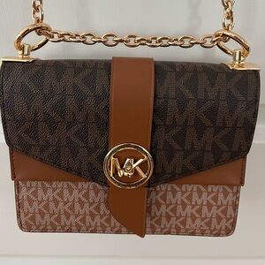 Color-block logo crossbody bag, new, and barely used!